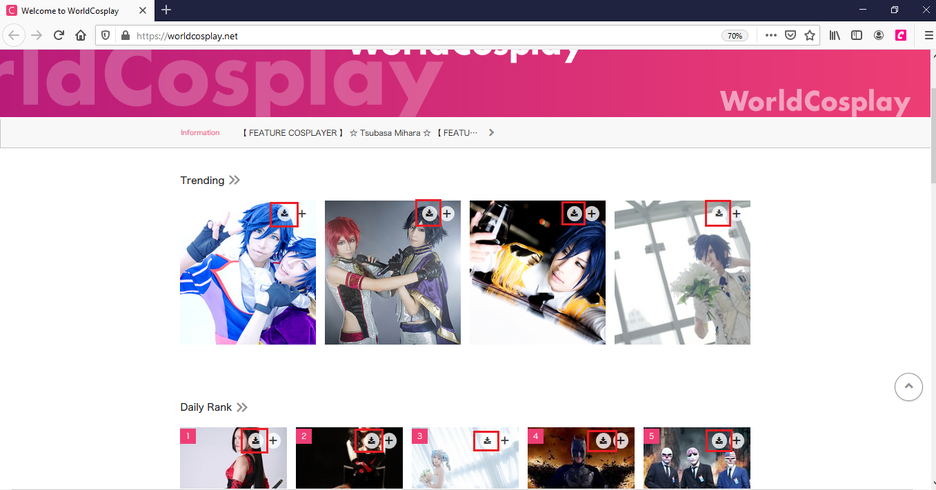 Cosplay Photo Downloader_Home